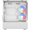 Tower-PC-Gehäuse AEROCOOL Viewport Mini-G-WT-v4 ARGB mit zwei Tempered-Glass-Panels, weiß