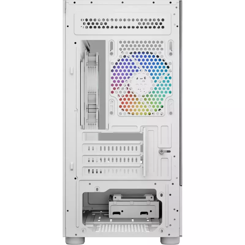 Tower-PC-Gehäuse AEROCOOL Viewport Mini-G-WT-v4 ARGB mit zwei Tempered-Glass-Panels, weiß