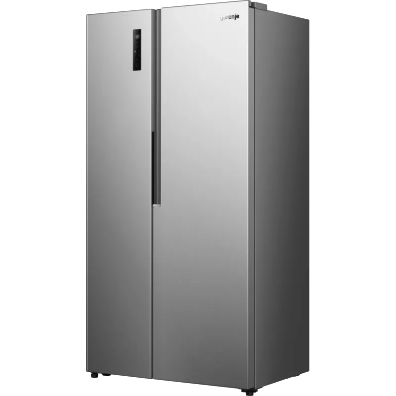 Gorenje Side by Side NRS917E41X SI, freistehend, American Door, Grau, 2 Türen, Touch, LED