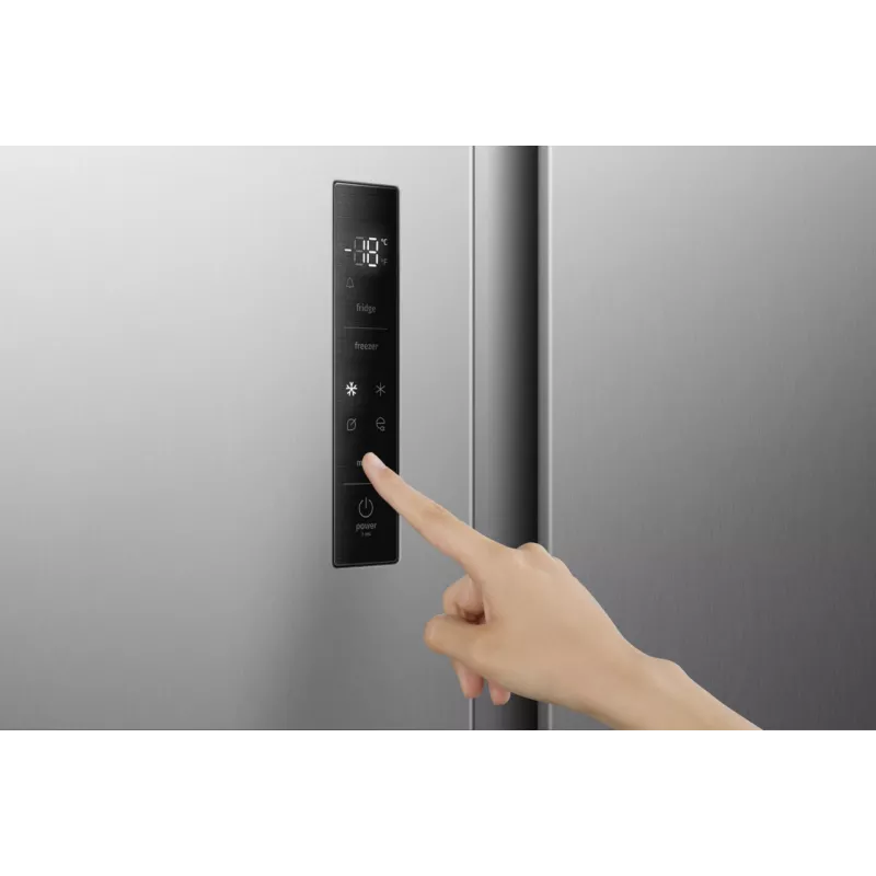 Gorenje Side by Side NRS917E41X SI, freistehend, American Door, Grau, 2 Türen, Touch, LED