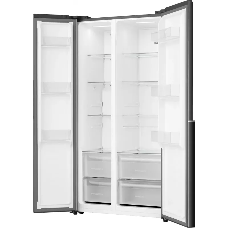 Gorenje HZF55082 NRS917E41BX G400, Freistehend, American Door, Schwarz, 2 Türen, Touch, LED