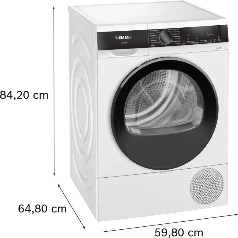 Siemens iQ500 WQ33G2D41 Wäschetrockner Freistehend Frontlader 9 kg Weiß
