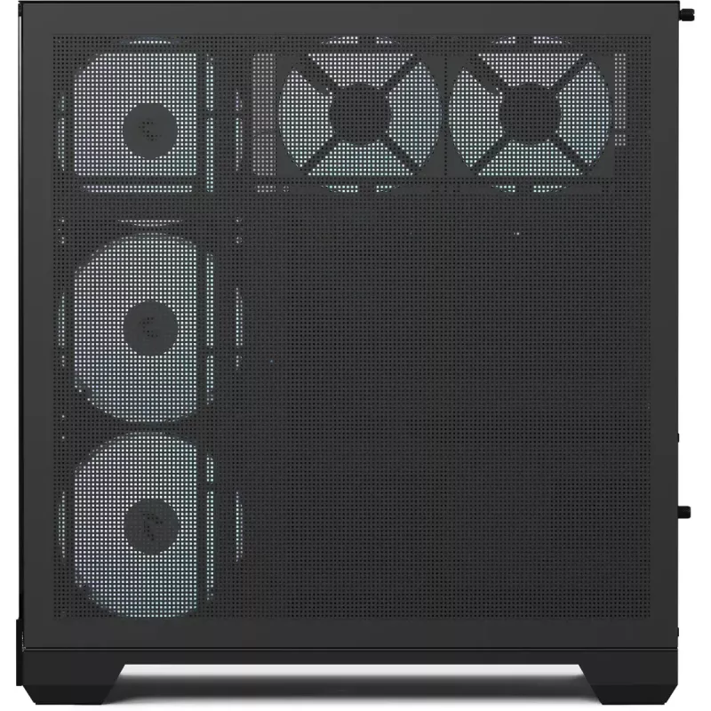 Tower-Gehäuse APNX V2-F-BK-v1 mit drei gehärteten Glasplatten, schwarz