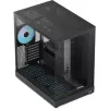 Tower-Gehäuse APNX V2-F-BK-v1 mit drei gehärteten Glasplatten, schwarz