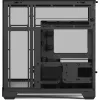 Tower-Gehäuse APNX V2-F-BK-v1 mit drei gehärteten Glasplatten, schwarz