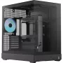 Tower-Gehäuse APNX V2-F-BK-v1 mit drei gehärteten Glasplatten, schwarz