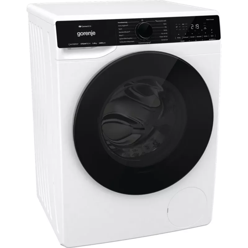Gorenje WPNA84A2TS Waschmaschine Frontlader 8 kg 1400 U/min Schwarz, Weiß