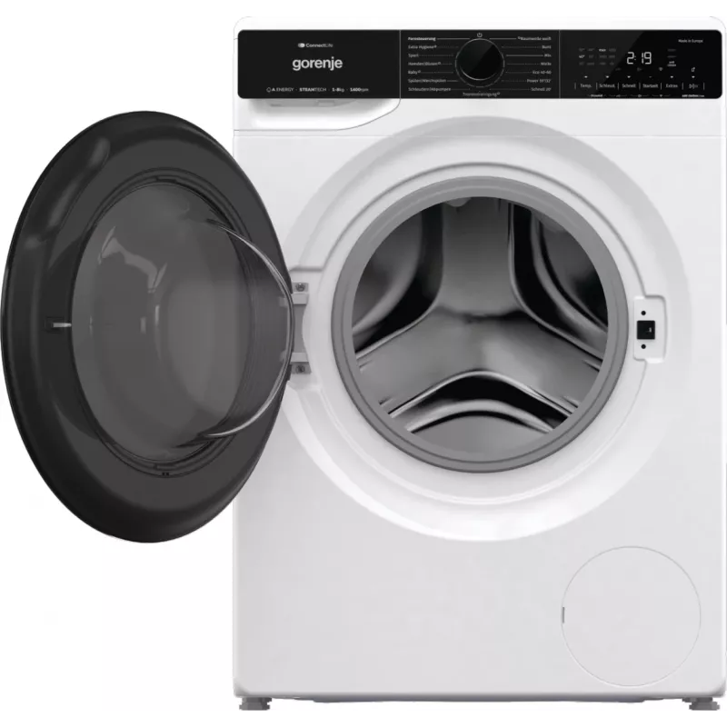 Gorenje WPNA84A2TS Waschmaschine Frontlader 8 kg 1400 U/min Schwarz, Weiß