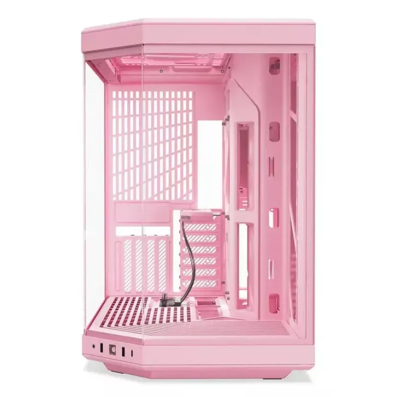 HYTE Y70 Milk Midi Tower PC-Gehäuse, Pink — unterstützt 120/140 mm Lüfter, 2,5 Zoll & 3,5 Zoll Laufwerke, unteres Netzteil, 320×470×470 mm