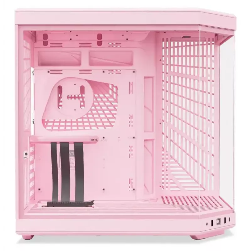 HYTE Y70 Milk Midi Tower PC-Gehäuse, Pink — unterstützt 120/140 mm Lüfter, 2,5 Zoll & 3,5 Zoll Laufwerke, unteres Netzteil, 320×470×470 mm