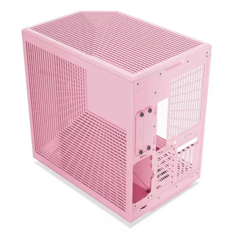 HYTE Y70 Milk Midi Tower PC-Gehäuse, Pink — unterstützt 120/140 mm Lüfter, 2,5 Zoll & 3,5 Zoll Laufwerke, unteres Netzteil, 320×470×470 mm