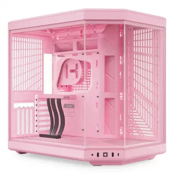 HYTE Y70 Milk Midi Tower PC-Gehäuse, Pink — unterstützt 120/140 mm Lüfter, 2,5 Zoll & 3,5 Zoll Laufwerke, unteres Netzteil, 320×470×470 mm