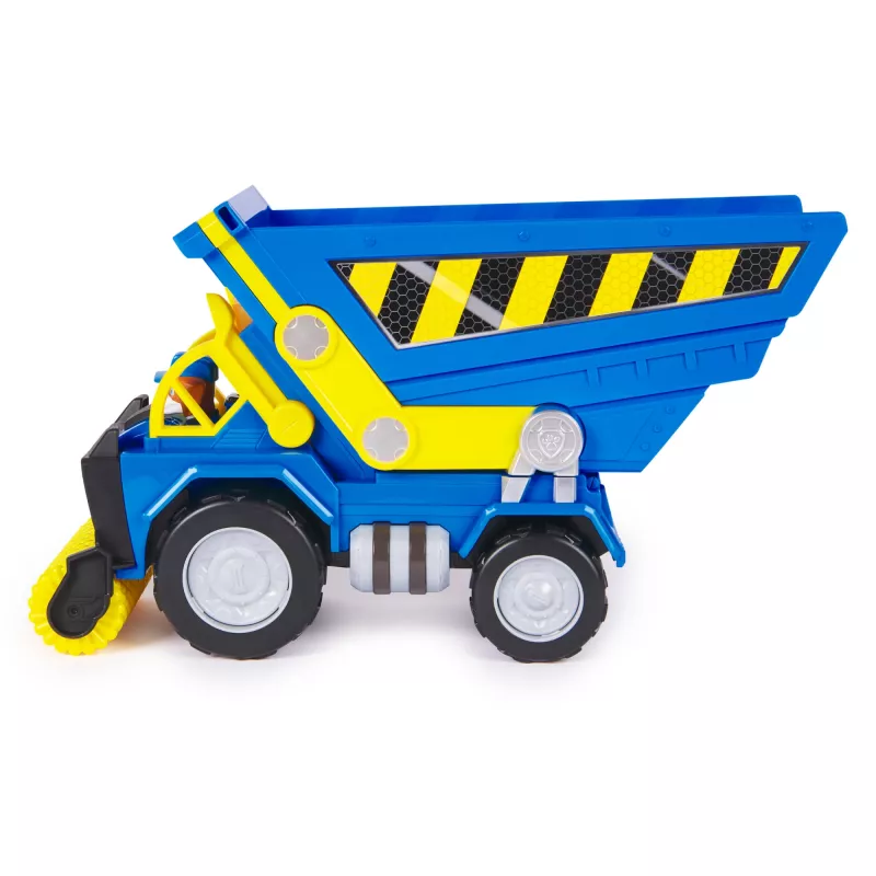 Rubble & Crew, Bark Yard Deluxe Muldenkipper Baufahrzeug mit Lichtern, Geräuschen & Wheeler Action-Figur, Spielzeug für Jungen und Mädchen ab 3 Jahren