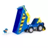 Rubble & Crew, Bark Yard Deluxe Muldenkipper Baufahrzeug mit Lichtern, Geräuschen & Wheeler Action-Figur, Spielzeug für Jungen und Mädchen ab 3 Jahren