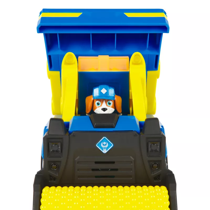 Rubble & Crew, Bark Yard Deluxe Muldenkipper Baufahrzeug mit Lichtern, Geräuschen & Wheeler Action-Figur, Spielzeug für Jungen und Mädchen ab 3 Jahren