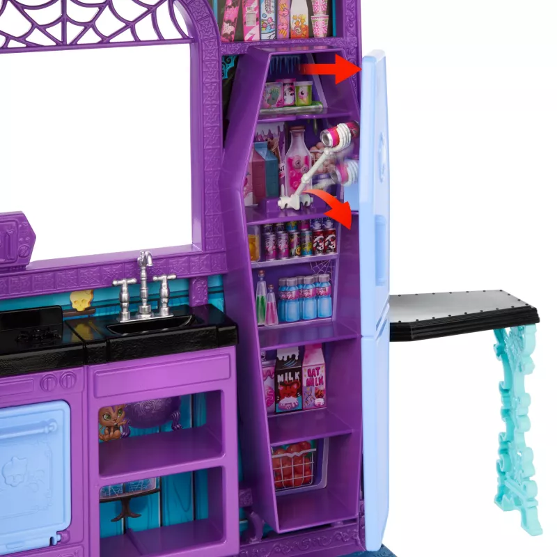 Monster High Boo-tique Hotel Puppenhaus mit gruseligen Überraschungen in jedem Zimmer und über 13 Zubehörteilen
