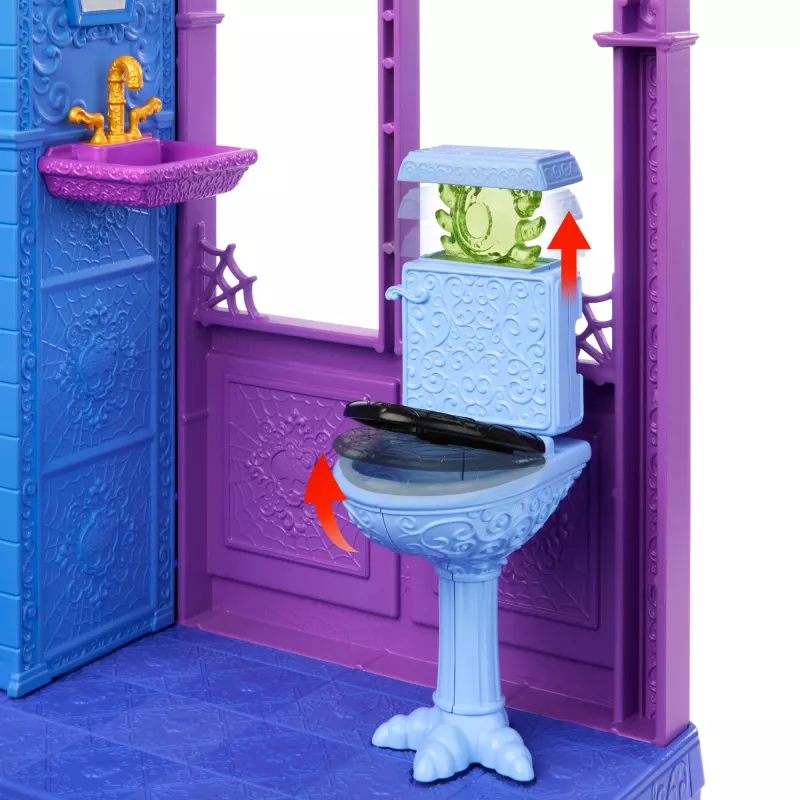 Monster High Boo-tique Hotel Puppenhaus mit gruseligen Überraschungen in jedem Zimmer und über 13 Zubehörteilen