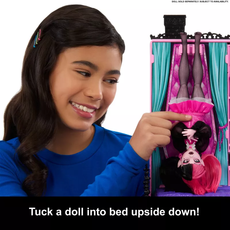 Monster High Boo-tique Hotel Puppenhaus mit gruseligen Überraschungen in jedem Zimmer und über 13 Zubehörteilen
