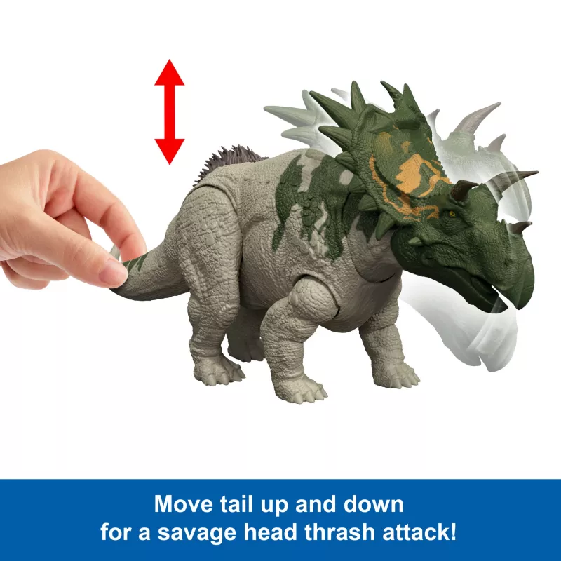 Spielfigur MATTEL Jurassic World Wild Roar Spiclypeus JGB89 — sammelbare Dinosaurier-Actionfigur