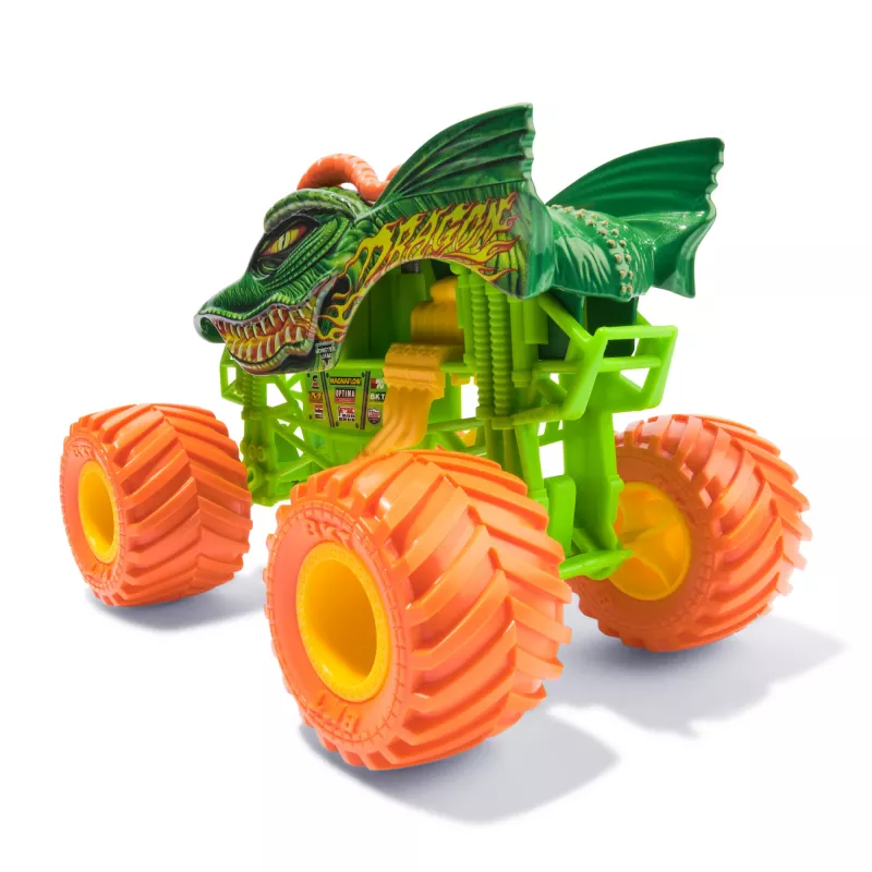 Monster Jam, offizieller Dragon-Monstertruck, Sammler-Druckgussfahrzeug, Maßstab 1:24, Spielzeug für Jungen und Mädchen ab 3 Jahren
