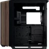 APNX Tower-Gehäuse V1-W-BK-v3 mit zwei Hartglas-Seitenteilen und Holzverkleidung, schwarz