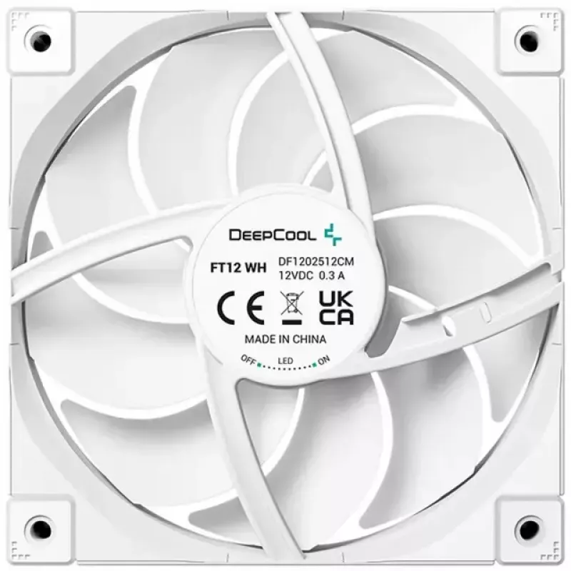 Gehäuselüfter DeepCool FT12 WH 120 x 120 x 25 mm, weiß, 120 mm