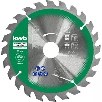 Kreissägeblatt-Set Einhell-KWB 584795, Ø165mm, Bohrung 20mm, 3 Stück für Spanplatten, Hartholz, Sperrholz, Kunststoff, Weichholz