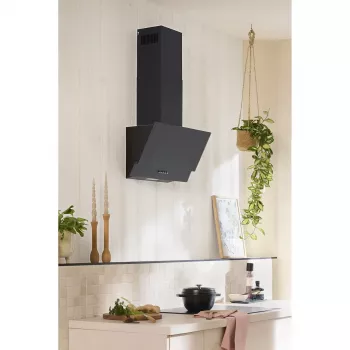 Dunstabzugshaube Respekta Sasha CH35060MS-19, 60 cm, mattschwarz, Abluft oder Umluft