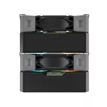 CPU-Kühler Montech NX600 ARGB, schwarz, 120-mm-Lüfter, ARGB-Beleuchtung