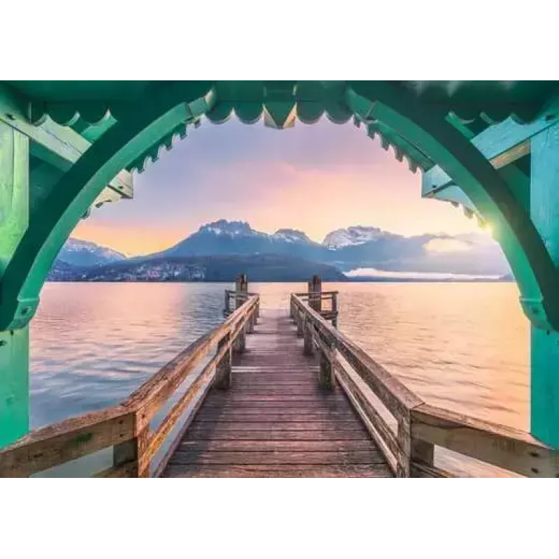Ravensburger Puzzle Steg am Lac d'Annecy, Frankreich – 1000 Teile, 700 mm Breite