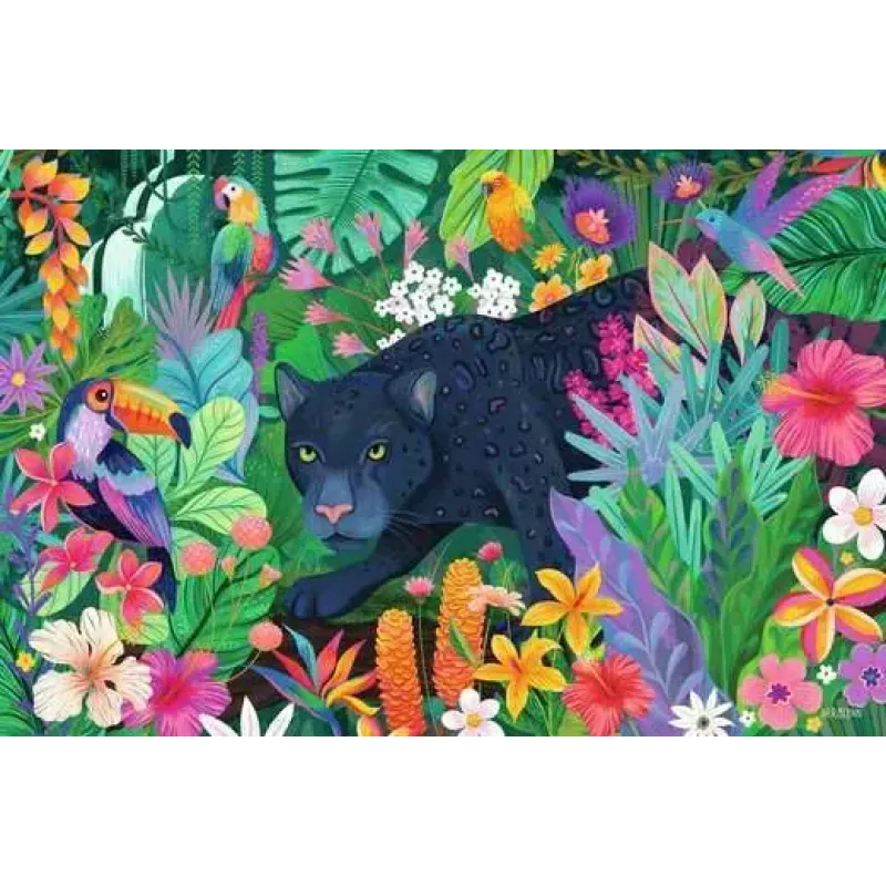 Ravensburger Puzzle Panther im blühenden Dschungel — 3000 Teile, großformatiges Freizeitpuzzle