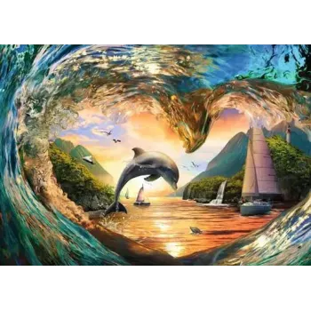 Ravensburger Sunset Splash Puzzle, 1000 Teile, Querformat, 700 mm Breite