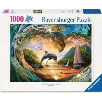 Ravensburger Sunset Splash Puzzle, 1000 Teile, Querformat, 700 mm Breite
