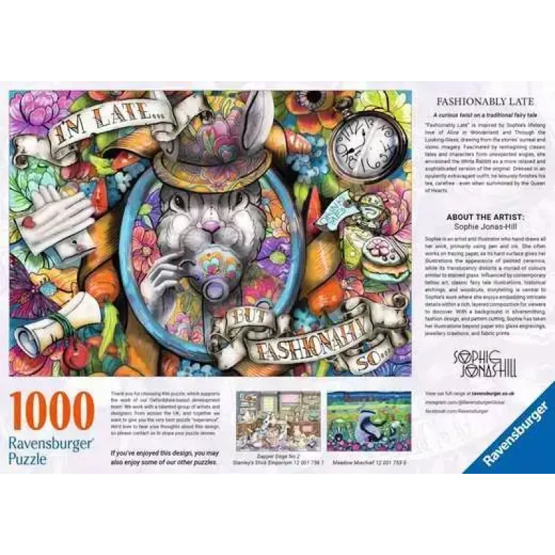 Puzzle Ravensburger Fashionably Late — 1000 Teile, Querformat, 700 × ? mm