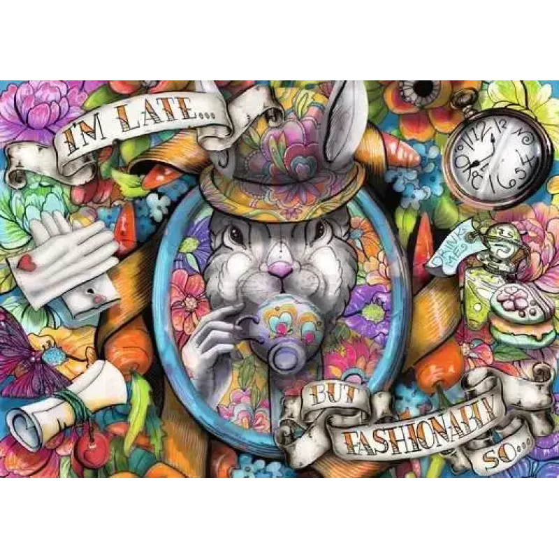 Puzzle Ravensburger Fashionably Late — 1000 Teile, Querformat, 700 × ? mm