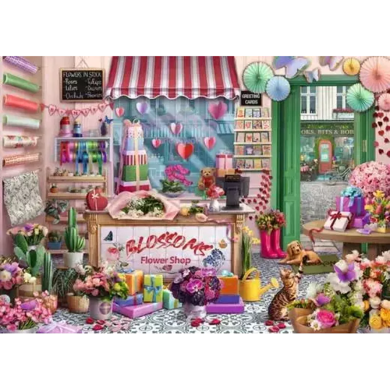 Puzzle Ravensburger Blossoms Flower Shop 1000 Teile, 700 mm Breite