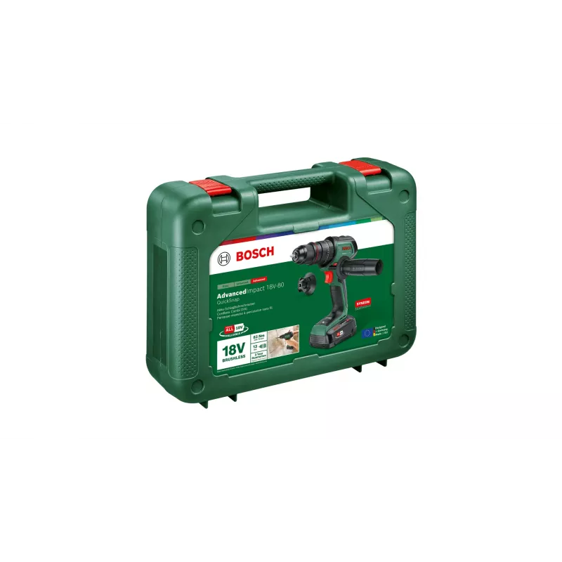 Bosch AdvancedImpact 18V-80 QuickSnap 1950 RPM Schlüssellos 890 g Schwarz, Grün