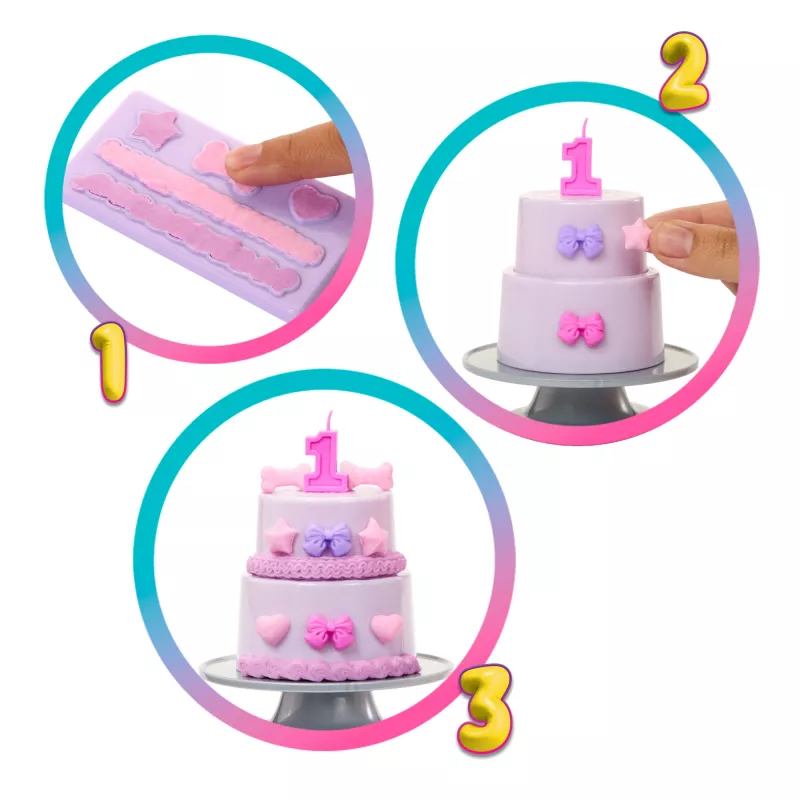 Barbie Party Unboxed Pet Birthday Series Puppe & Zubehör, Geburtstags-Schleifen-Set mit 10 Überraschungen