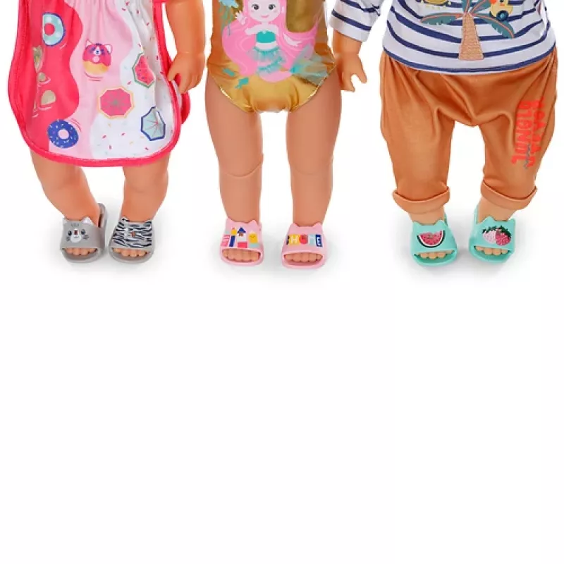 BABY born Slippers 3 assortiert 43cm Puppenschuhe