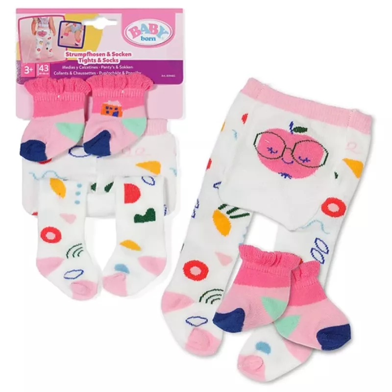 BABY born Strumpfhosen & Socken 2 sortiert 43cm Puppenstrumpfhosen