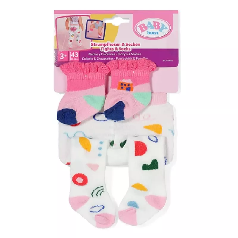 BABY born Strumpfhosen & Socken 2 sortiert 43cm Puppenstrumpfhosen