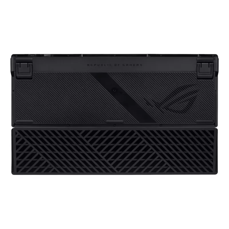 Mechanische Gaming-Tastatur ASUS ROG Azoth 96 HE — 96% QWERTZ, USB + RF Wireless + Bluetooth, magnetisch-mechanische Switches, RGB, Schwarz