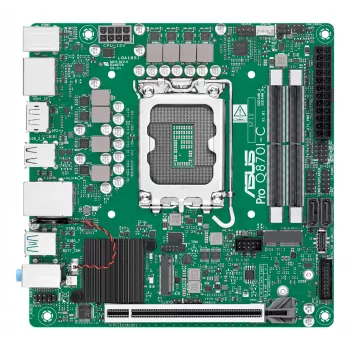 Mini-ITX-Mainboard ASUS PRO Q870I-C-CSM LGA 1851, Intel Q870, DDR5 SO‑DIMM, 2 Steckplätze, bis zu 128 GB