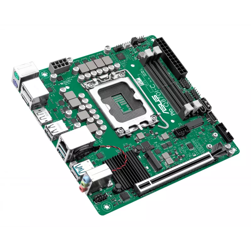 Mini-ITX-Mainboard ASUS PRO Q870I-C-CSM LGA 1851, Intel Q870, DDR5 SO‑DIMM, 2 Steckplätze, bis zu 128 GB