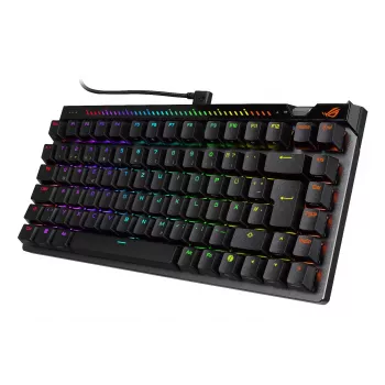 Mechanische Gaming-Tastatur ASUS ROG Falchion Ace 75% — USB, magnetisch-mechanische Schalter, RGB, Schwarz