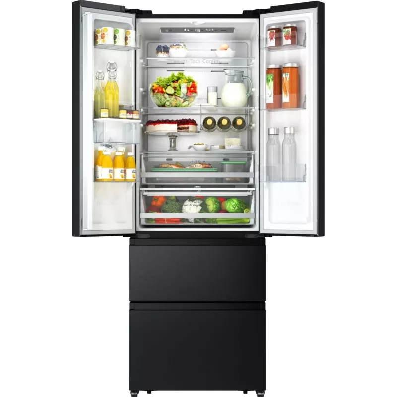 Hisense RF632N4WFE Side-by-Side-Kühlschrank Freistehend 485 L Schwarz