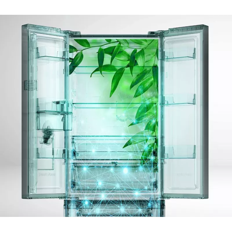 Hisense RF632N4WFE Side-by-Side-Kühlschrank Freistehend 485 L Schwarz