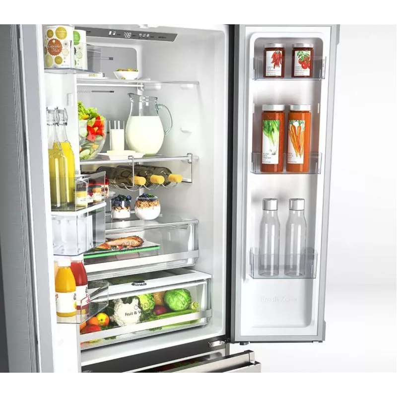 Hisense RF632N4WFE Side-by-Side-Kühlschrank Freistehend 485 L Schwarz