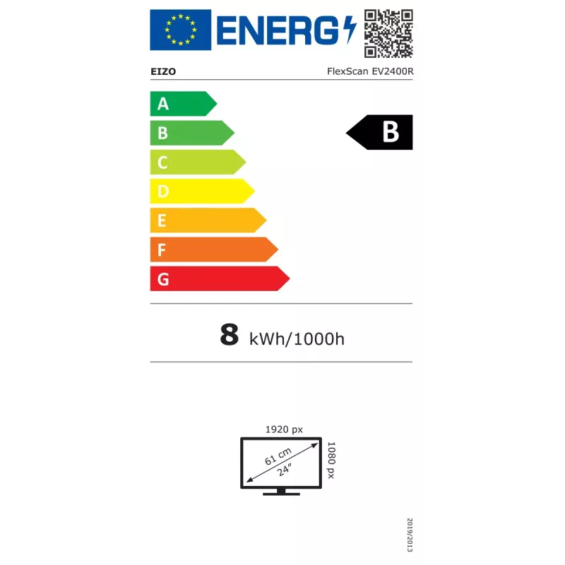Computermonitor EIZO FlexScan EV2400R-WT — 23,8 Zoll (60,5 cm) Full HD IPS, 1920×1080, 5 ms, USB-Hub, Lautsprecher, höhenverstellbar, VESA, weiß