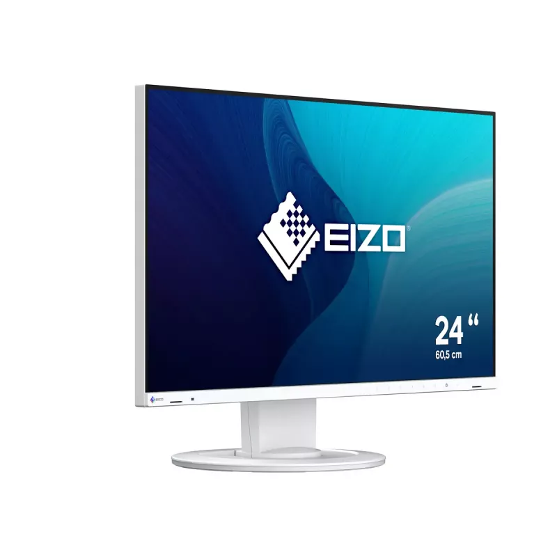 Computermonitor EIZO FlexScan EV2400R-WT — 23,8 Zoll (60,5 cm) Full HD IPS, 1920×1080, 5 ms, USB-Hub, Lautsprecher, höhenverstellbar, VESA, weiß